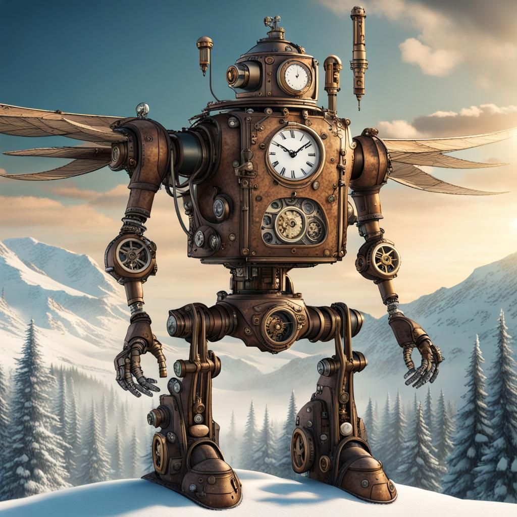 Steampunk winter wonderland
