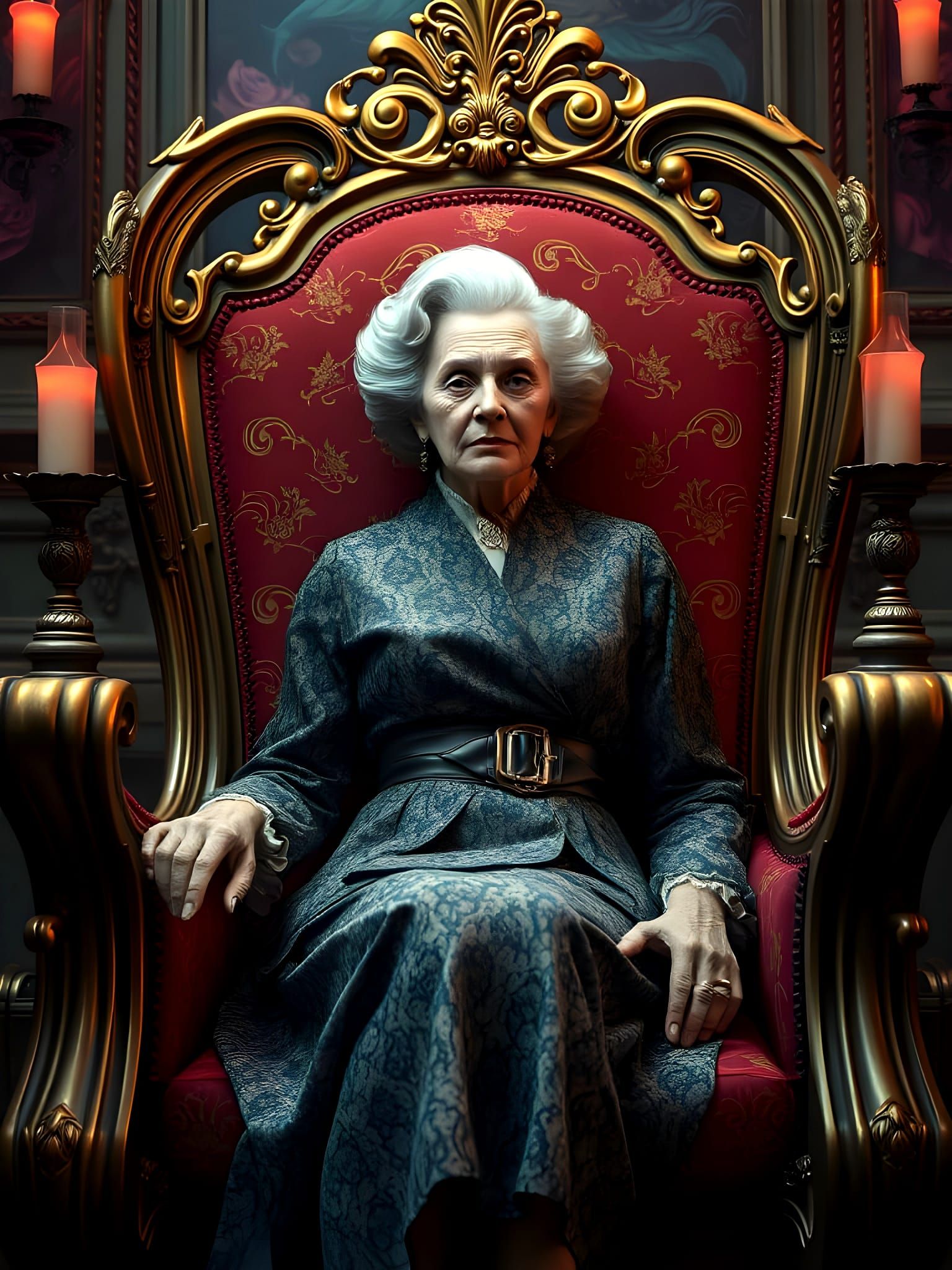 Norman's Mother in a Fantastical, Detailed Matte Painting