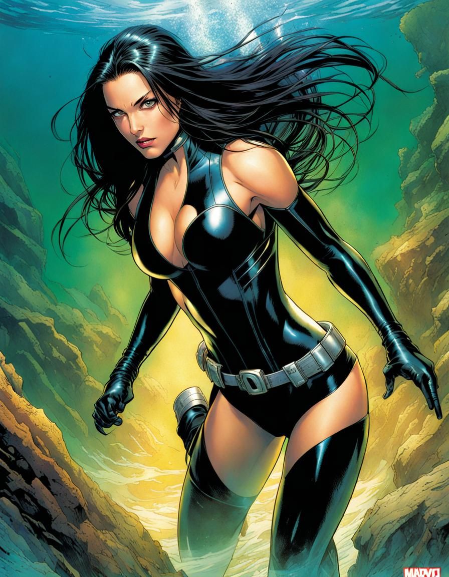 X-23 Underwater: Marvel Comics Cover Art