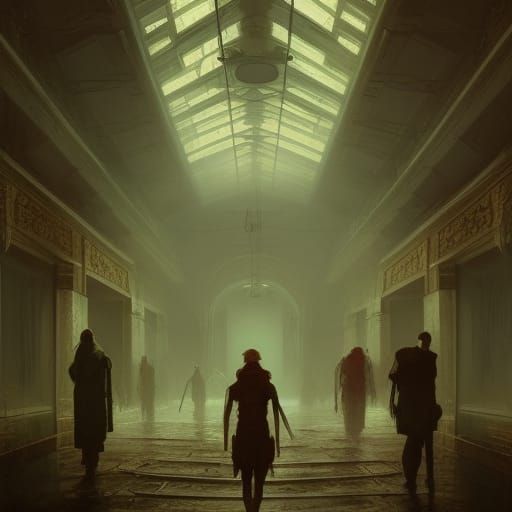 Creepy Hospital in Dark Fantasy Style