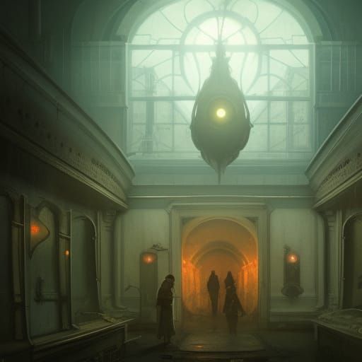 Creepy Hospital in Dark Fantasy Style