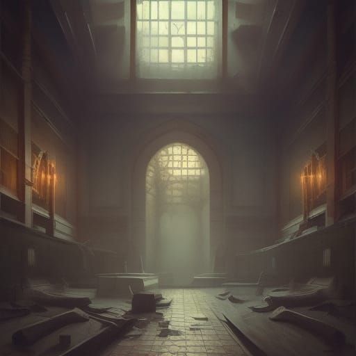 Creepy Hospital: Dark Fantasy Art in 8k Resolution