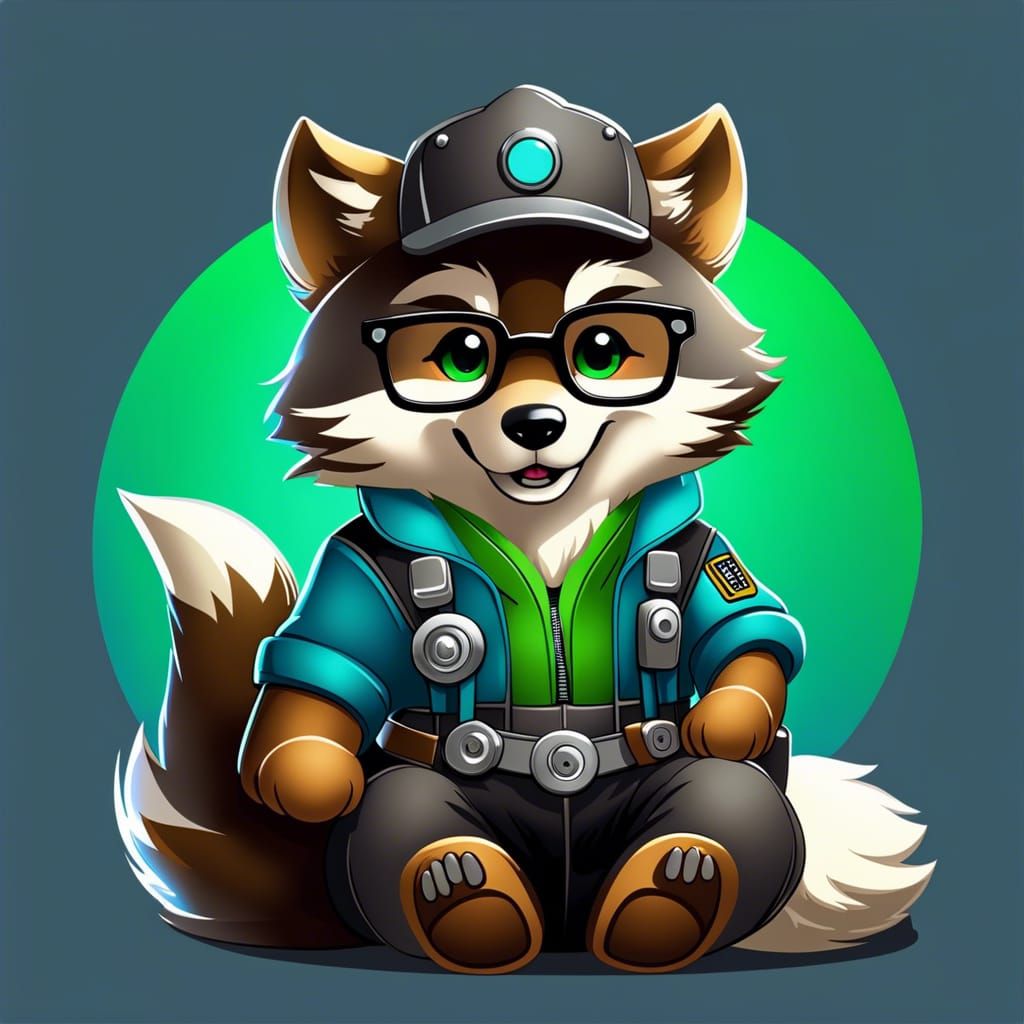 SOLO Kawaii Wolf : Clip art