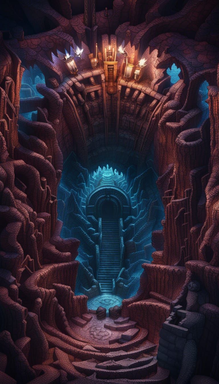 Fantasy Adventurers Trapped in a Cursed Labyrinth