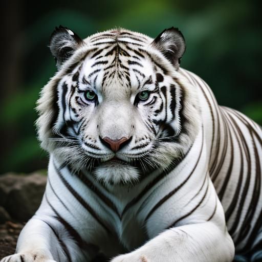 White Tiger in Professional Photography Style