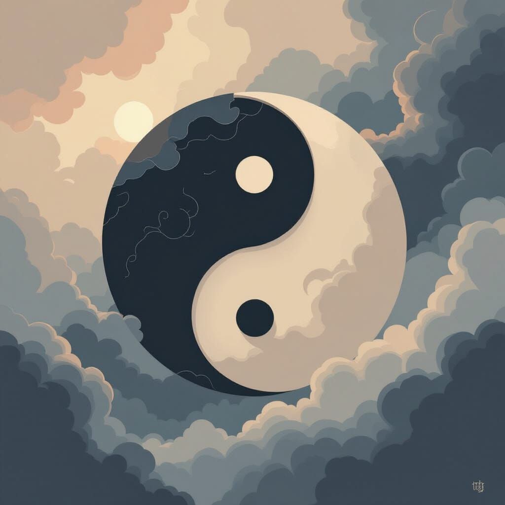 Harmonious Ying and Yang in Ethereal Lighting