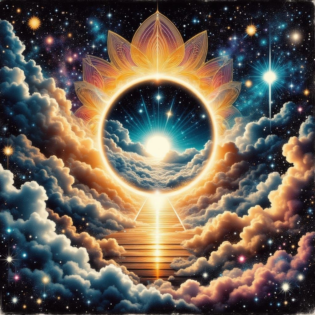 Cosmic Portal Opens in Dreamy Landscape