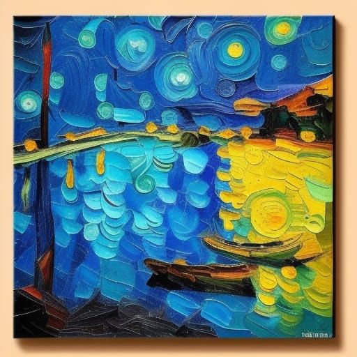 Odin as Impasto Oil Painting in Van Gogh Style