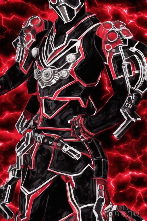 Kamen Rider Jojo Pose in Anime-Style Digital Art