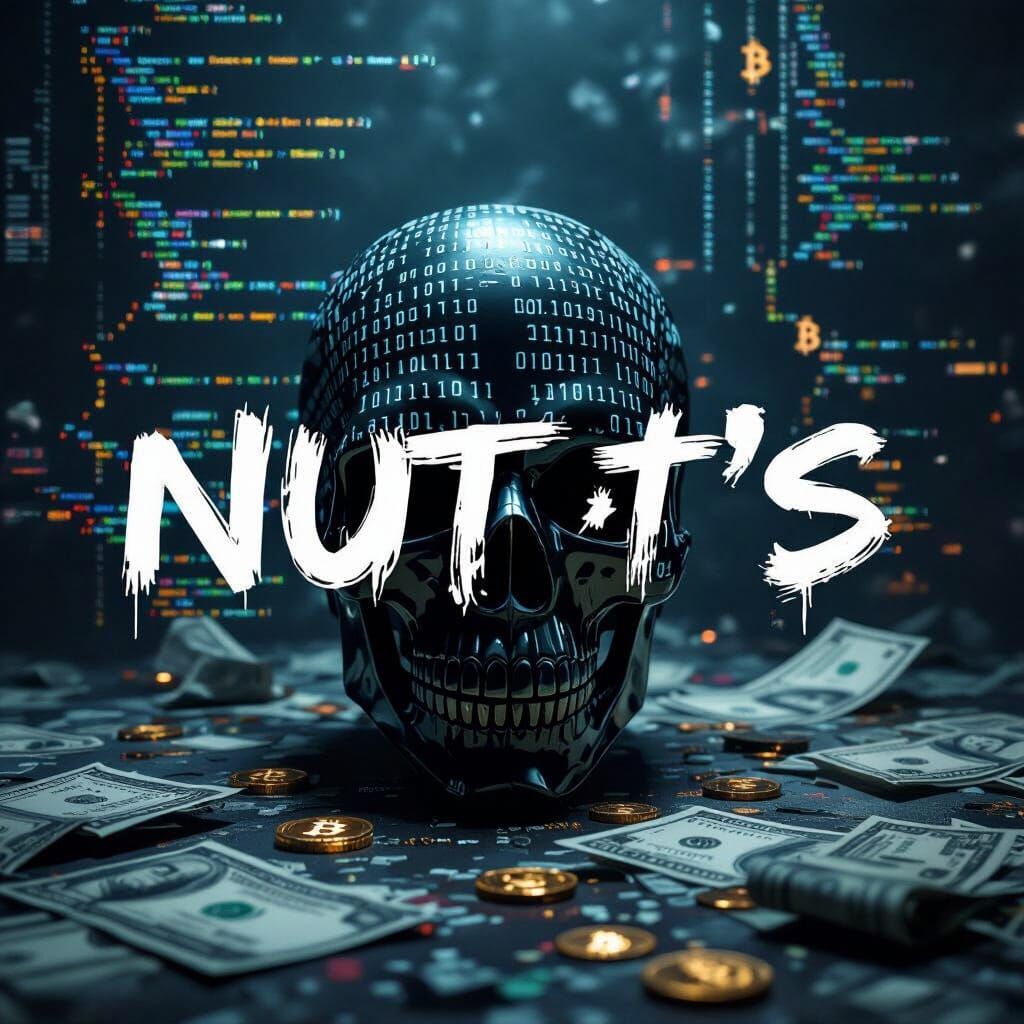 Cyberpunk Skull Mask with Graffiti Text