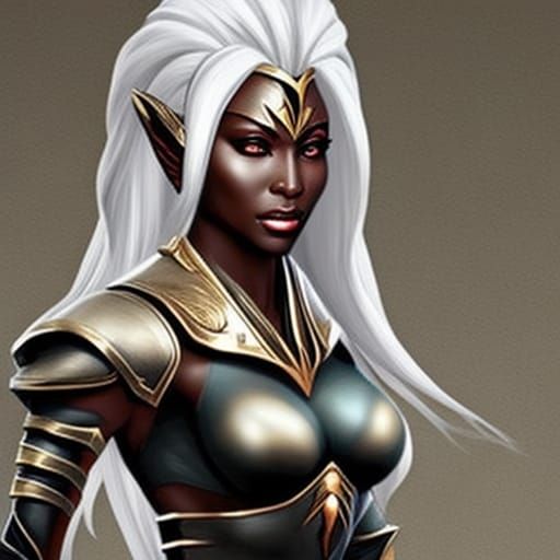 Dark Elf Knight: Hyperrealistic Concept Art