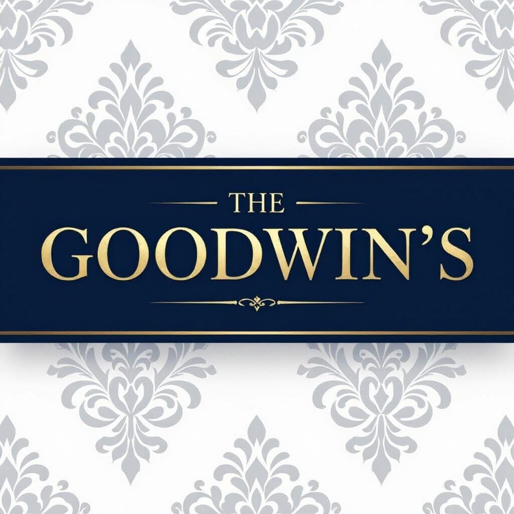Elegant "THE GOODWIN'S" Banner in Classic Serif Font