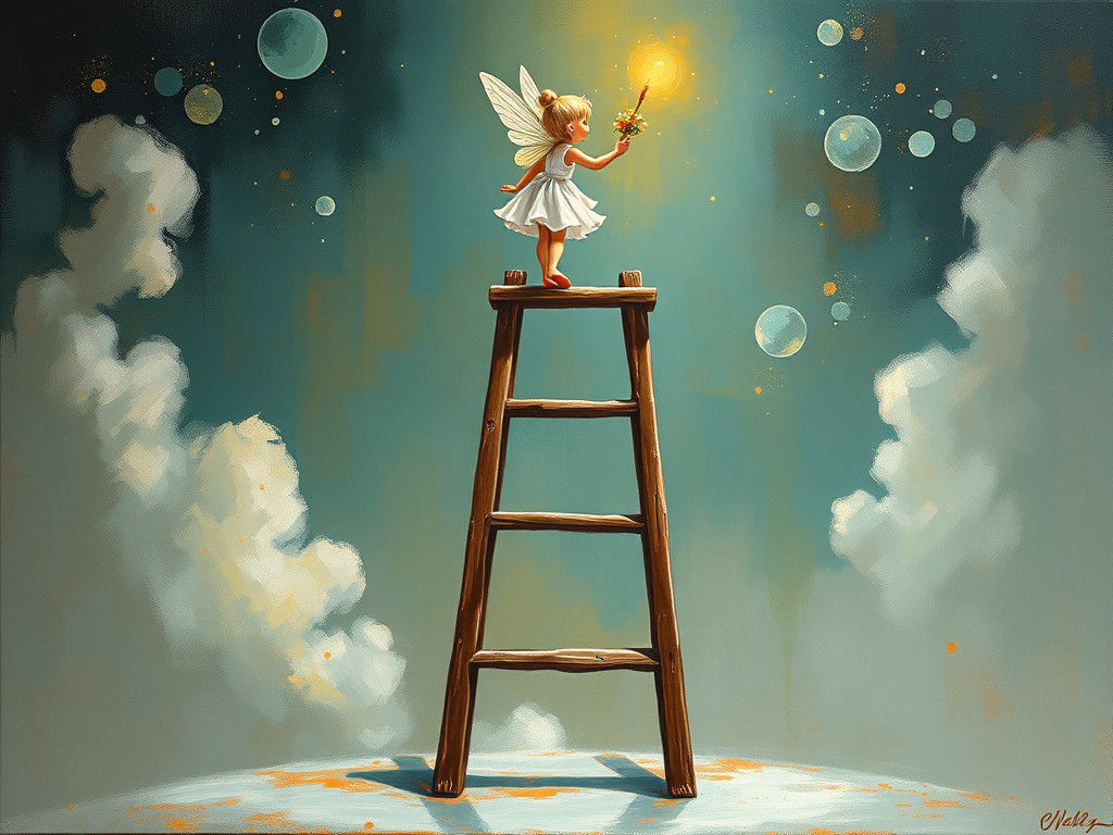 Fairy Painter's Infinite Canvas: Oil Painting