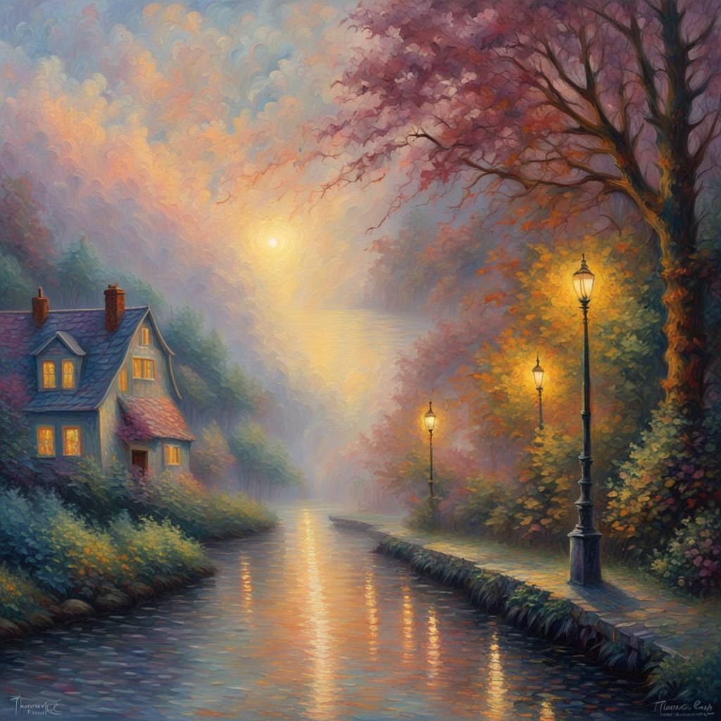 Hyperrealistic Forgetfulness in Neo-Impressionist Style