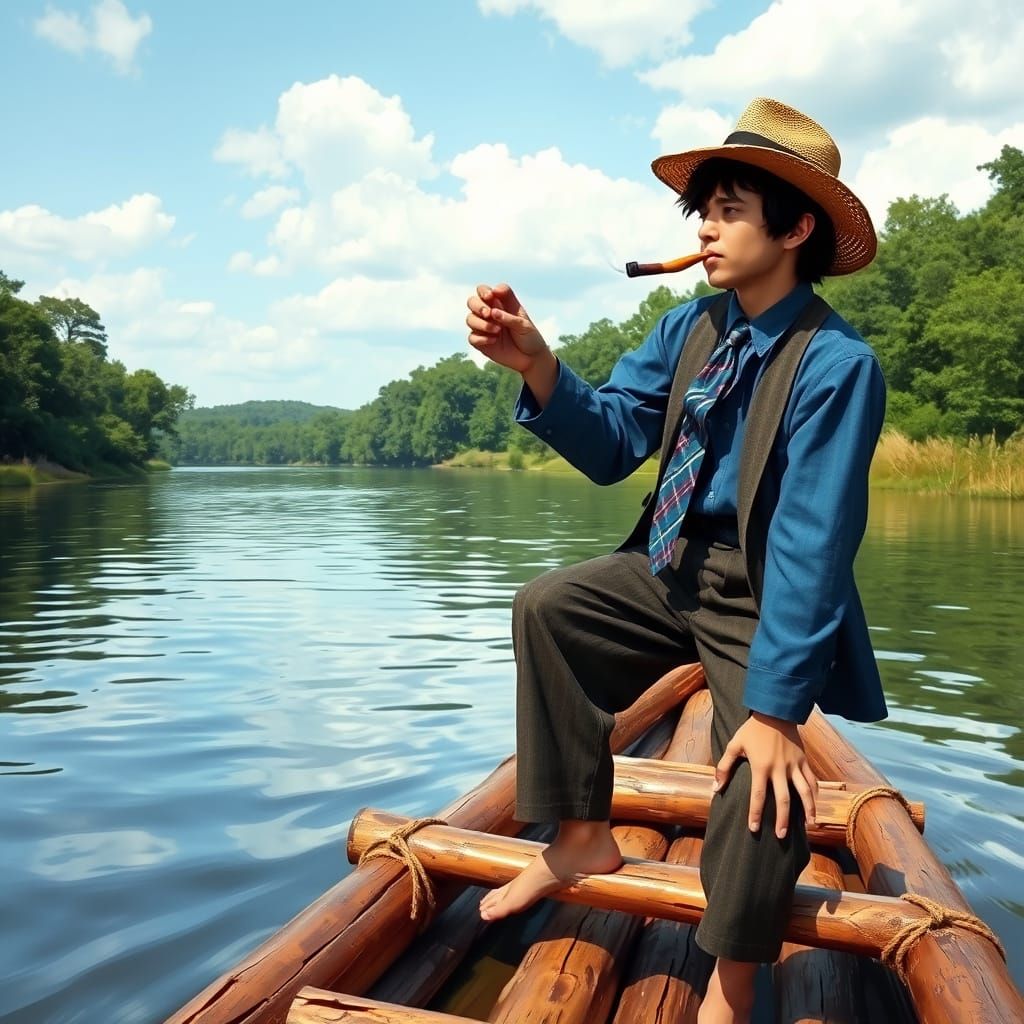 Huckleberry Finn Rafting on Mississippi River