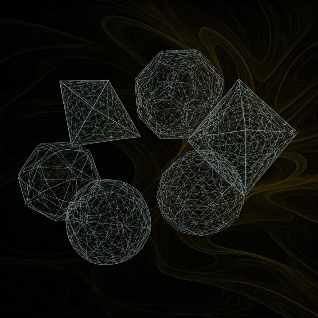 Fractal Wireframe Models of Platonic Solids
