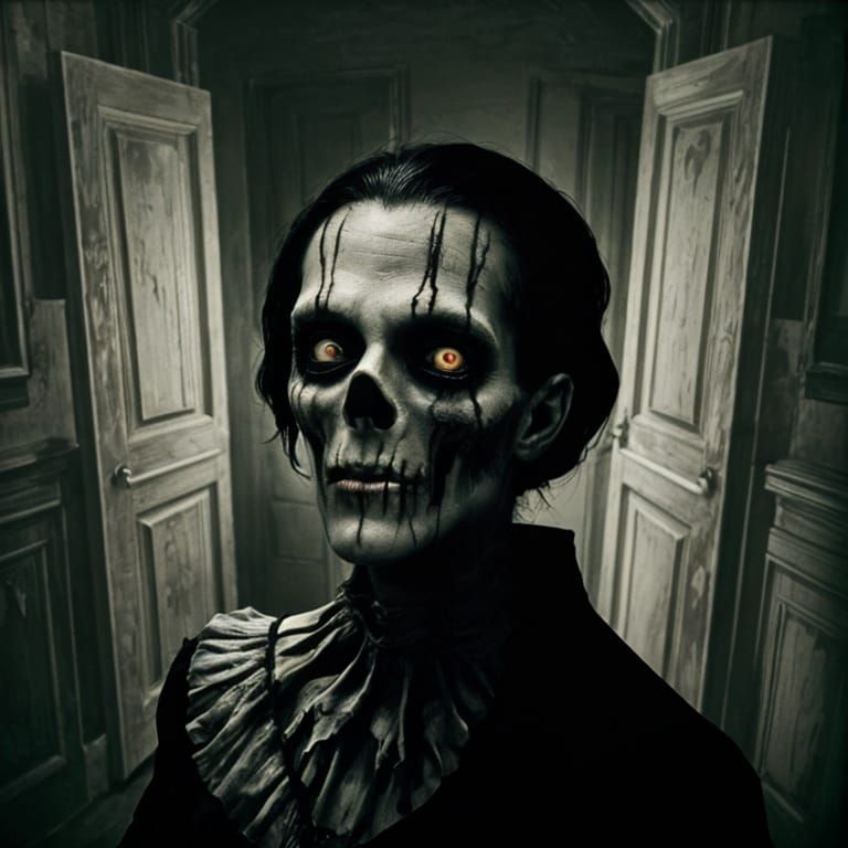 Zombie Horror House in Rockwell Style