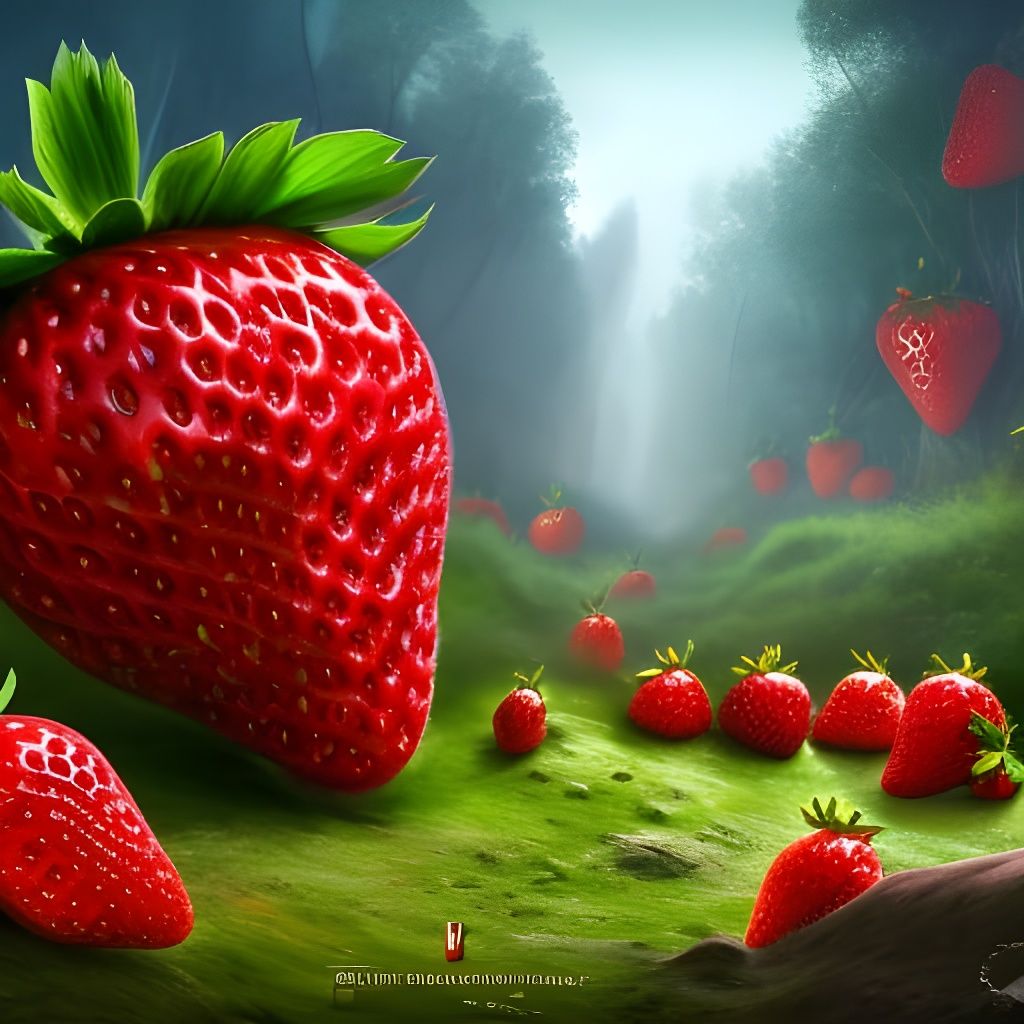Fantastical Strawberry Fields Forever Matte Painting