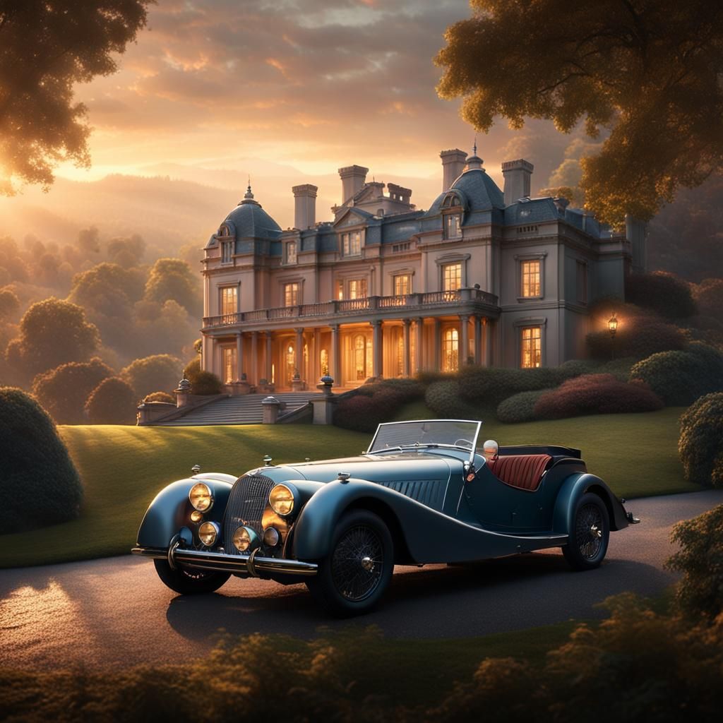 Morgan Sports Car at Majestic Country Estate