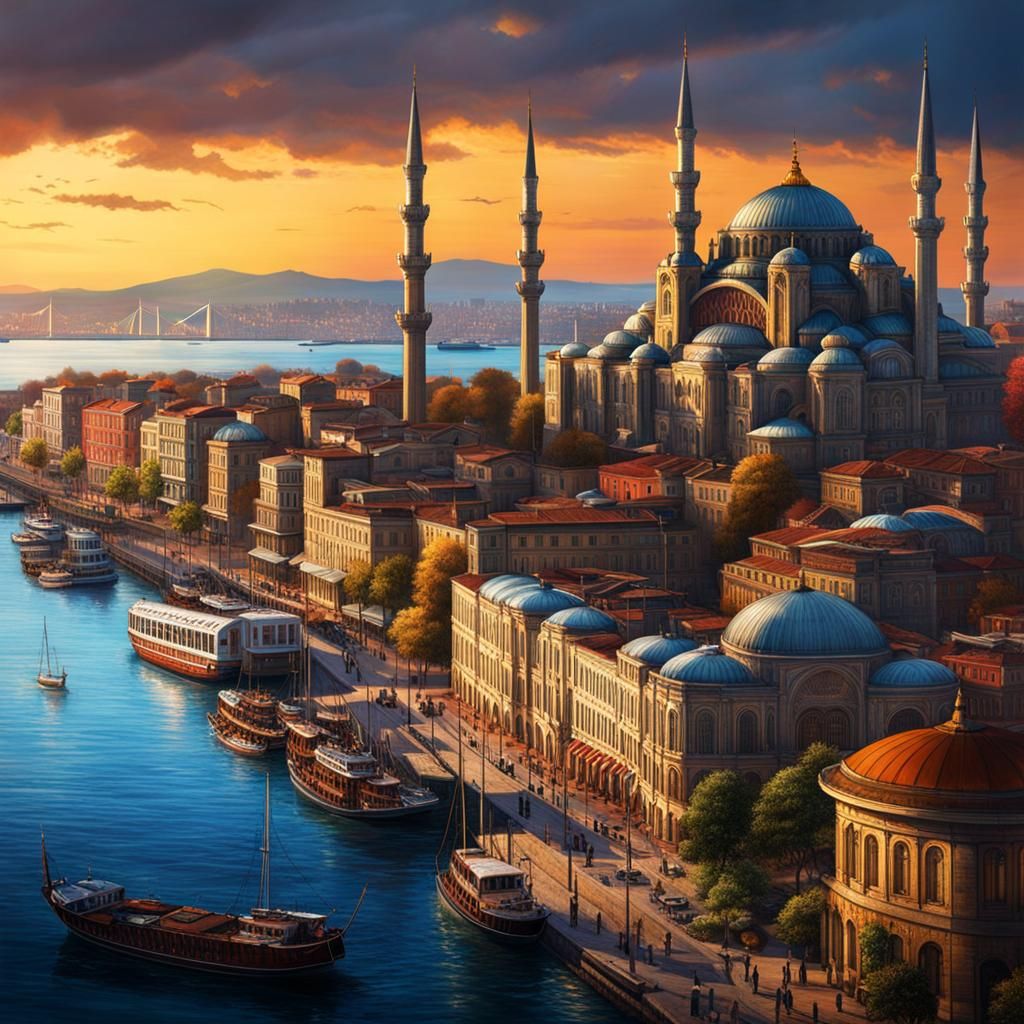 Hyperrealistic Man in Turkey with Istanbul and Samsun