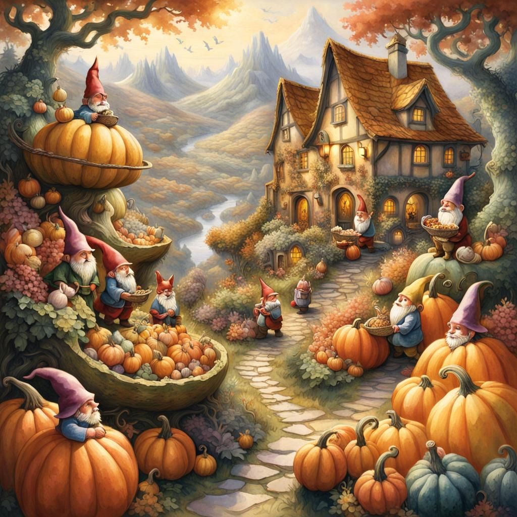 Gnomes and Foxes Celebrate Harvest Festival