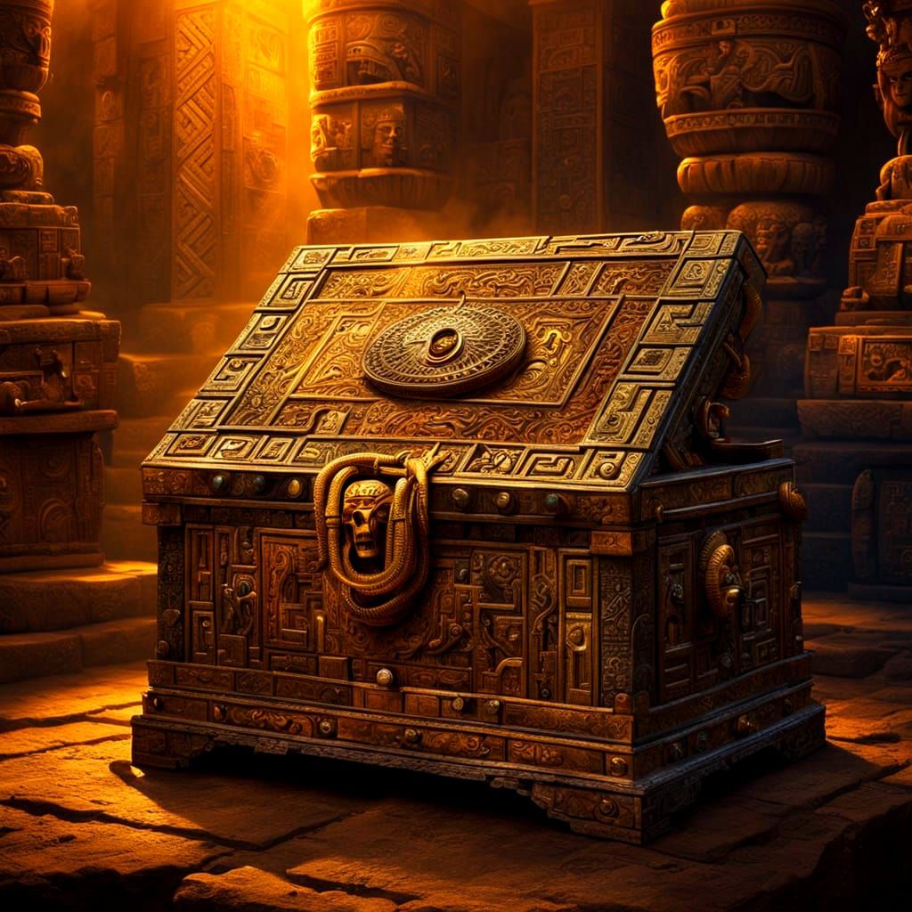 Aztec Temple Treasure Chest, Rutkowski Style