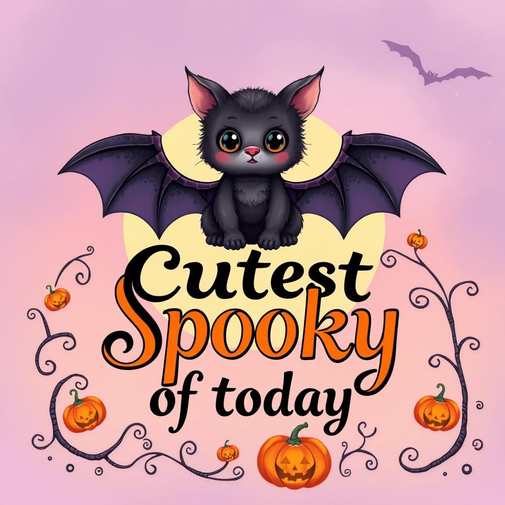 Whimsical Halloween Banner in Children's Book Style