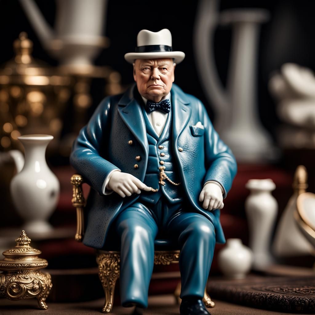 Winston Churchill figurine. Collectors' edition.