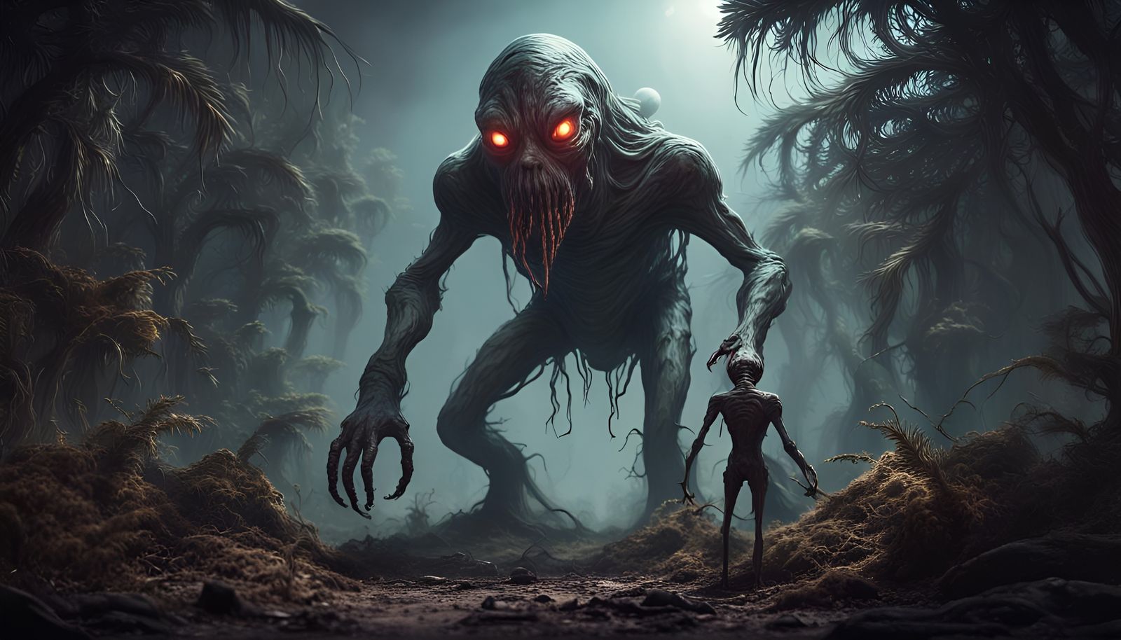 Metaluna Monster in Haunted Digital Illustration