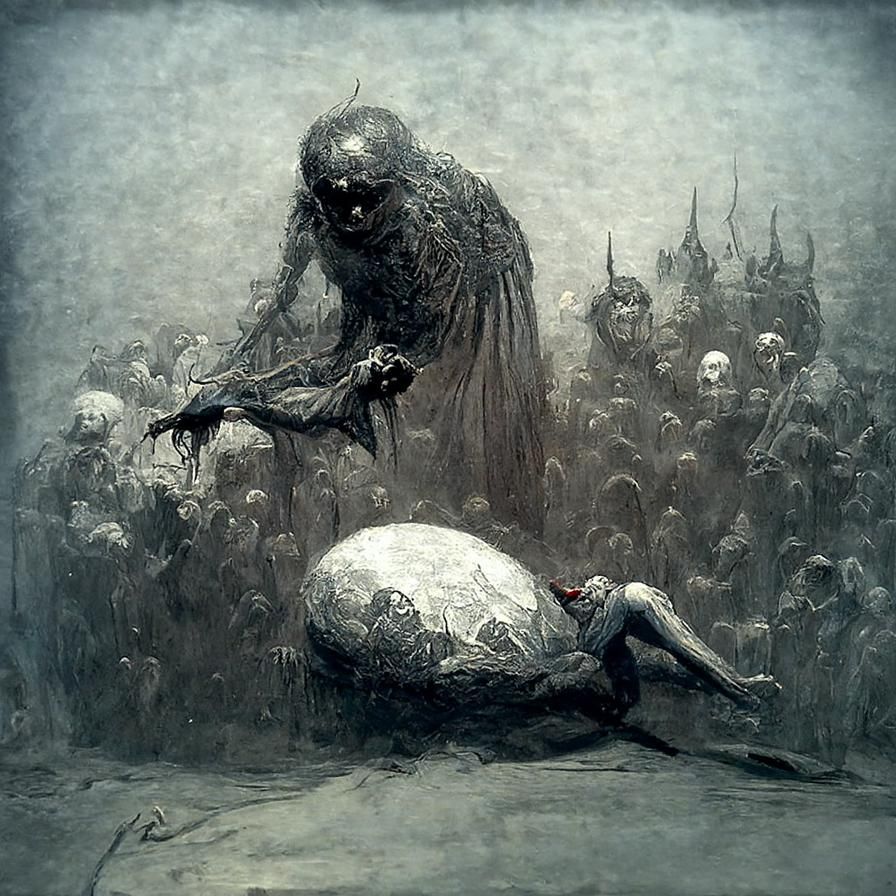 Horror Scene in Dark Fantasy Style