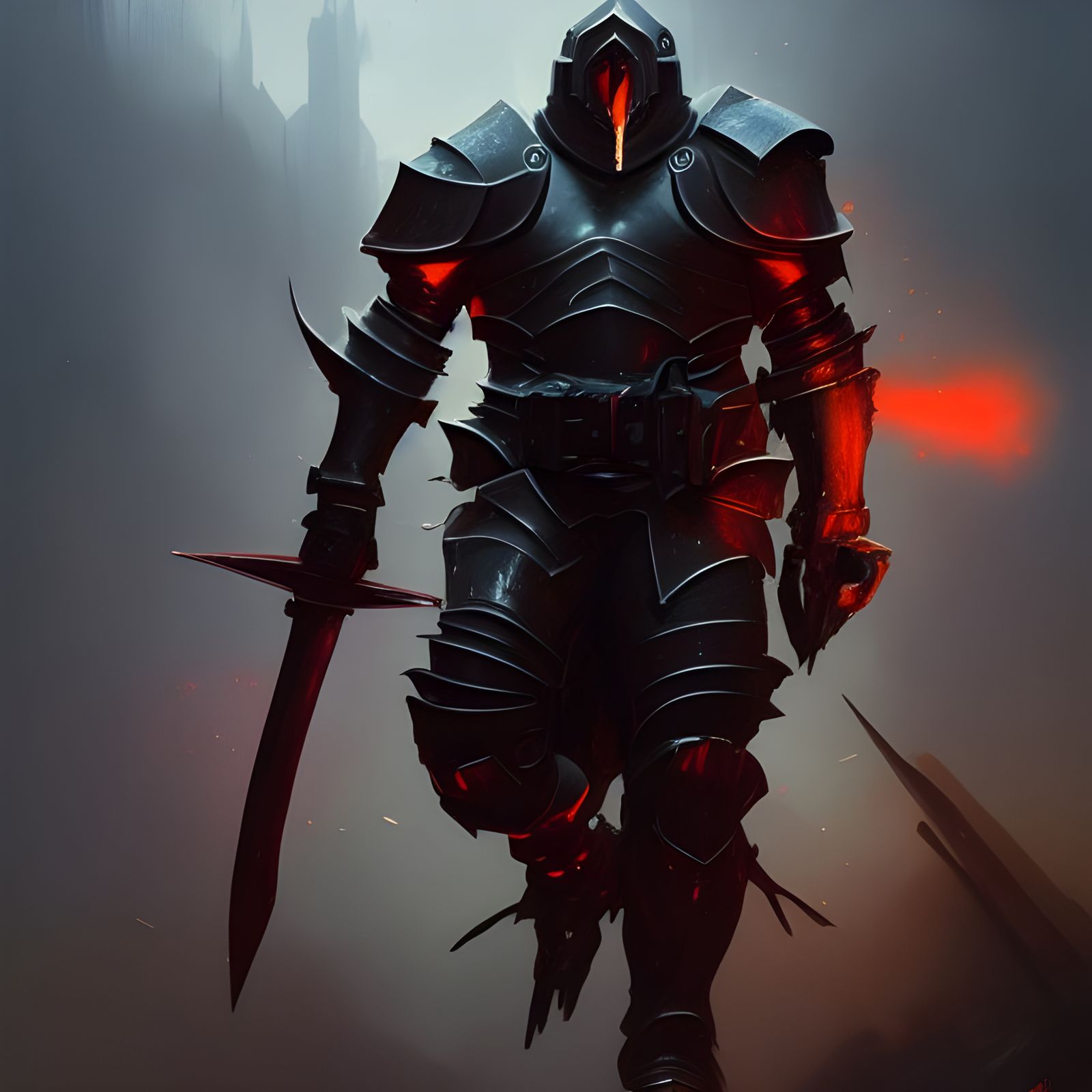 Juggernaut Knight Dark Fantasy Concept Art