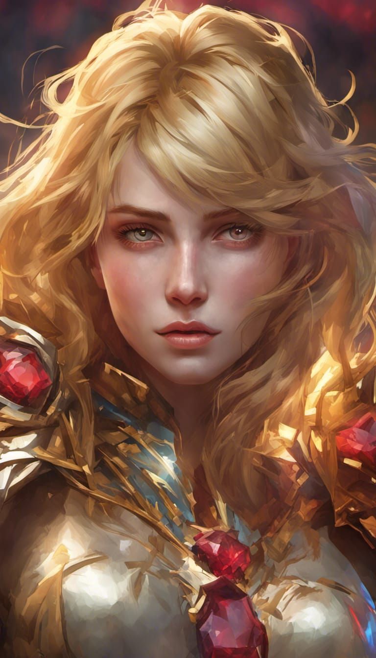 Angelic Paladin Portrait in Hyperdetailed Digital Art
