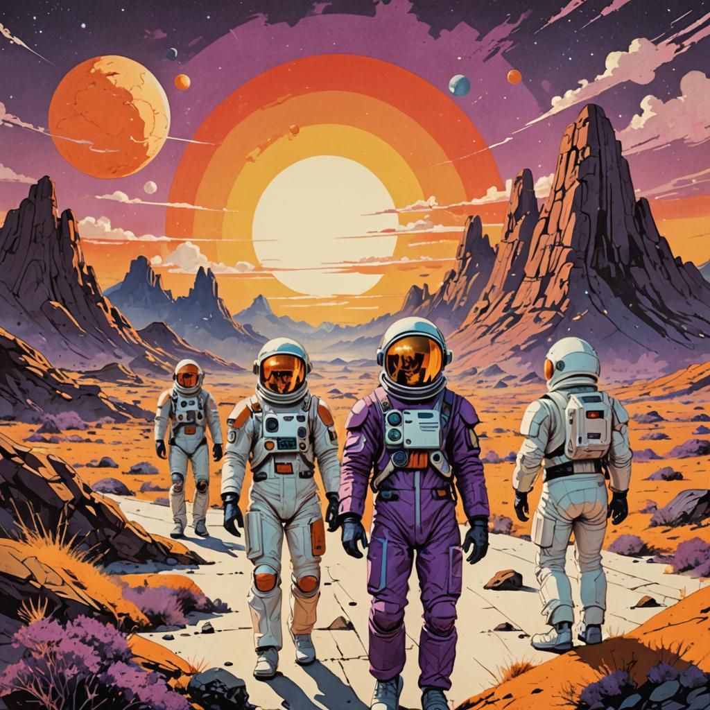 Retro-Future Sci-Fi in 1970s Style