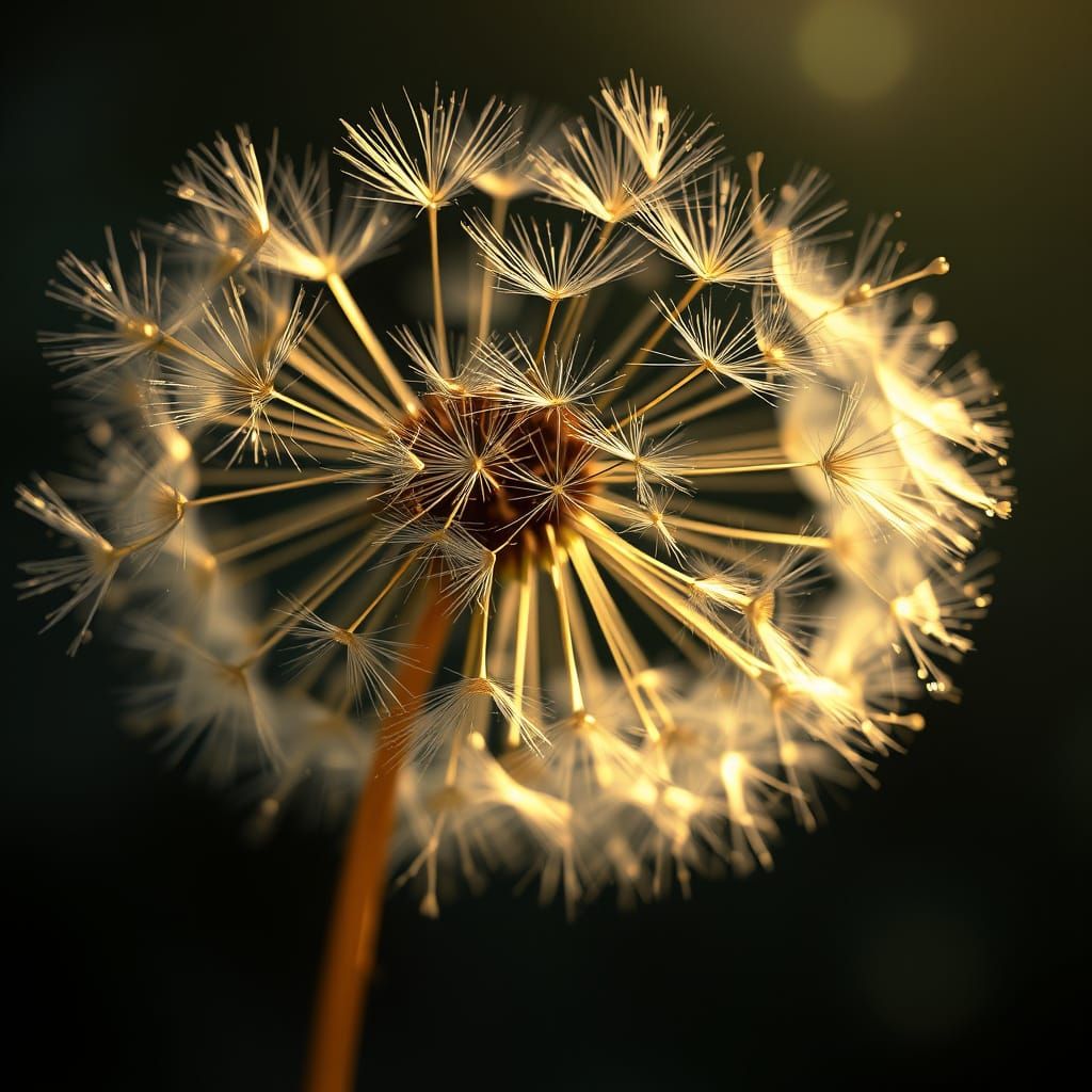 Dazzling Dandelion Blooms in Radiant Morning Light