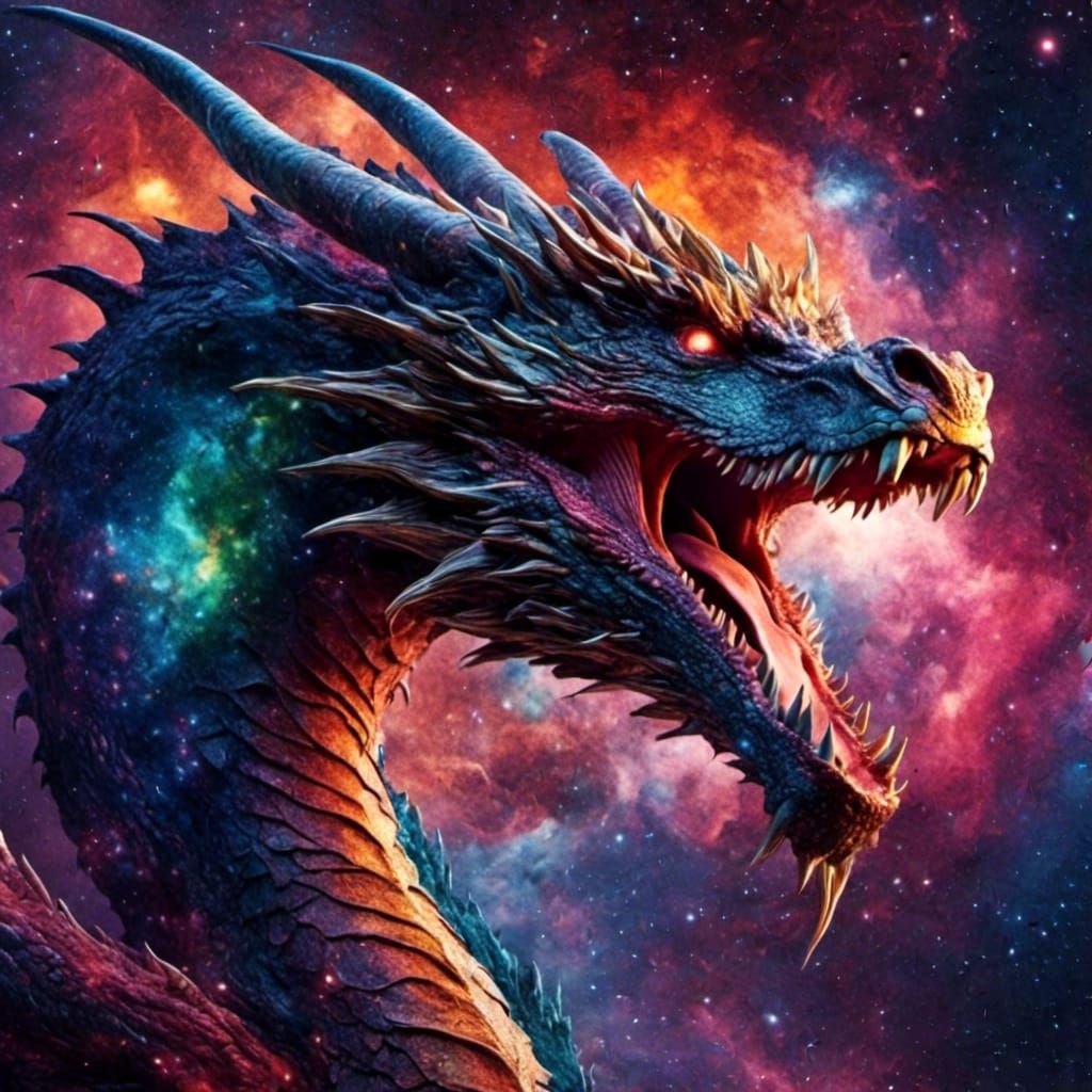 Gargantuan Galaxy Dragon's Hunger for a Planet