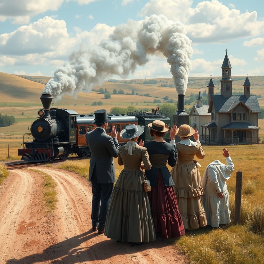 Elegant Farewell on a Vintage Prairie Train