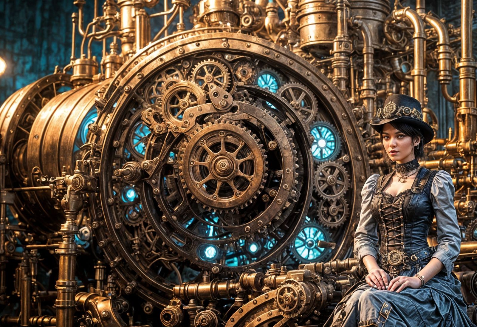 Successful Rihana with Steampunk Engine