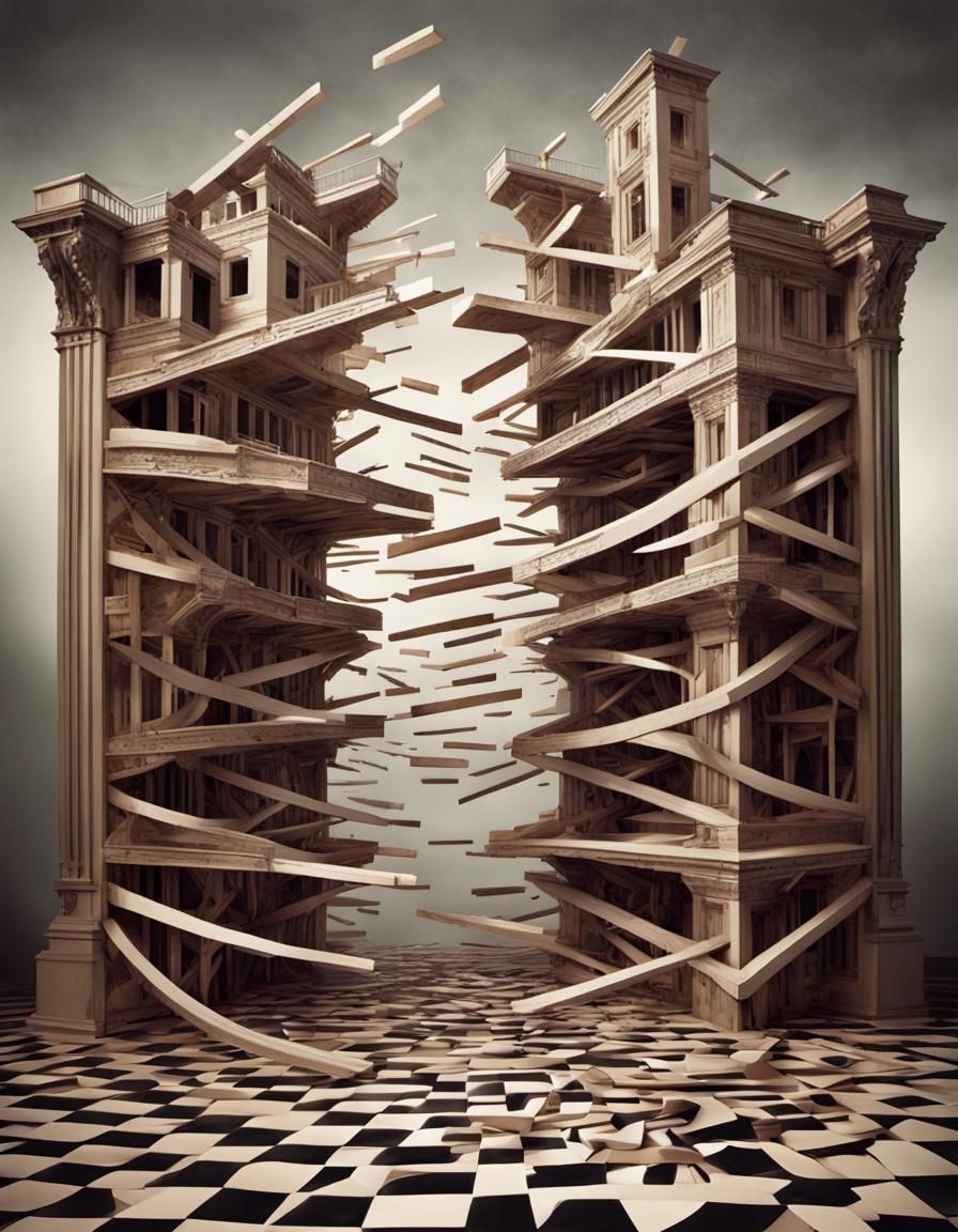 Anamorphic Illusion of Confusion and Discontent