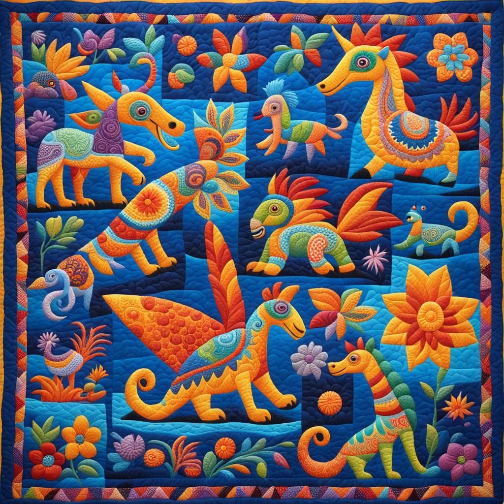 Alebrijes on Quilt Art