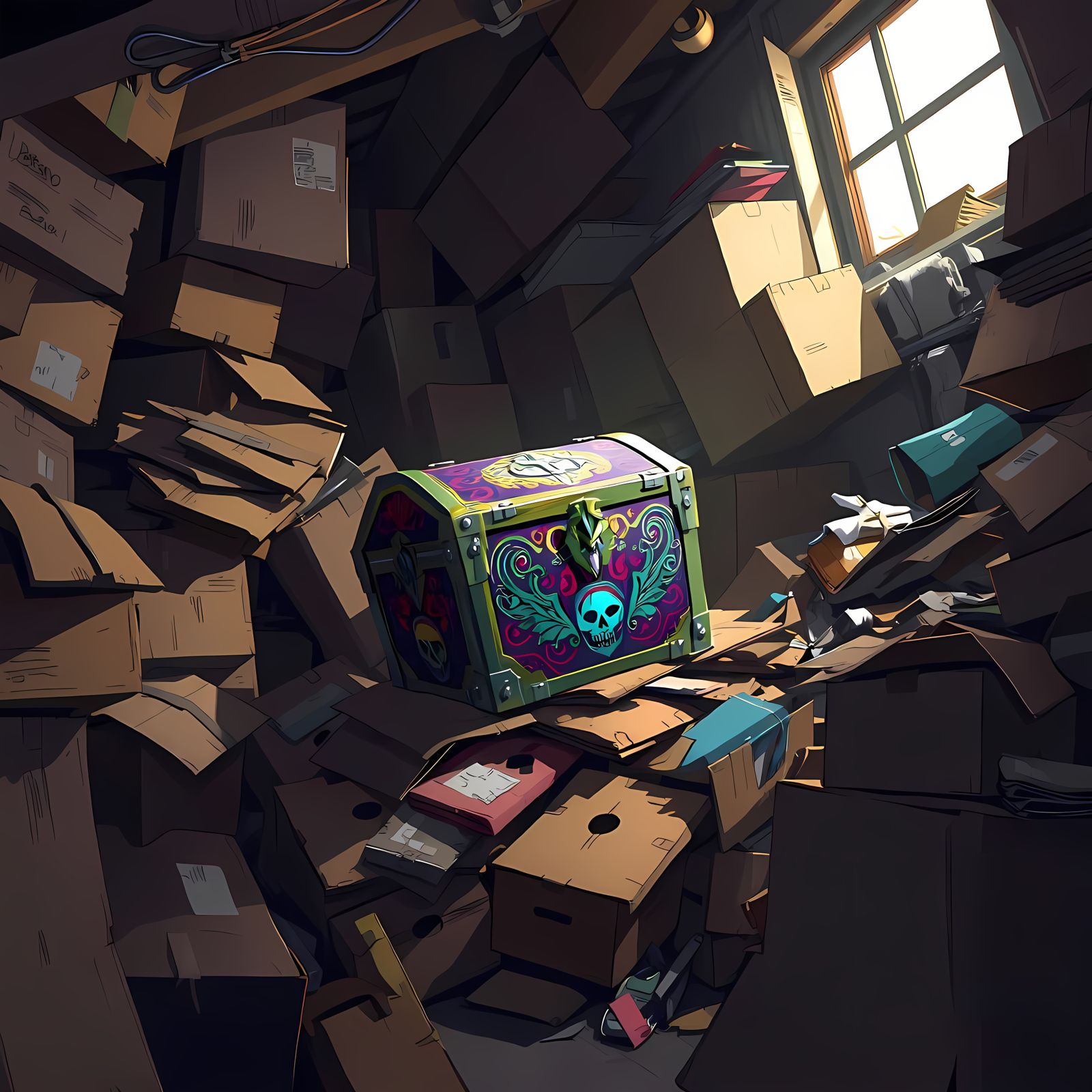 Attic Loot Box in Riot Games Art Style