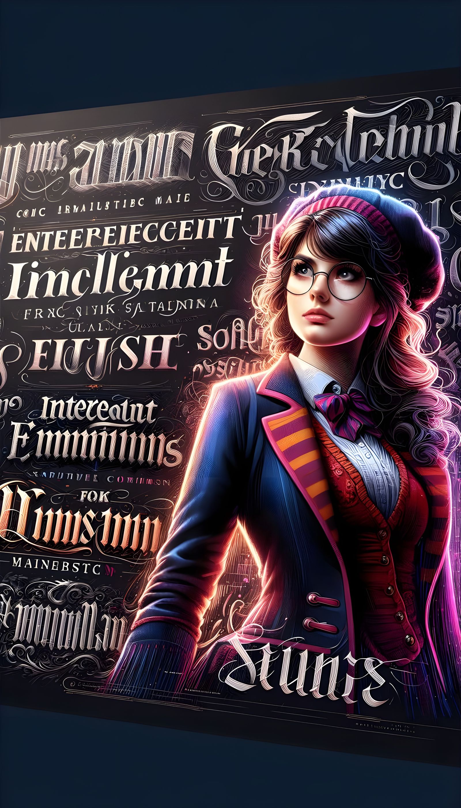 Gothic Schoolgirl Portrait in Wizarding Style