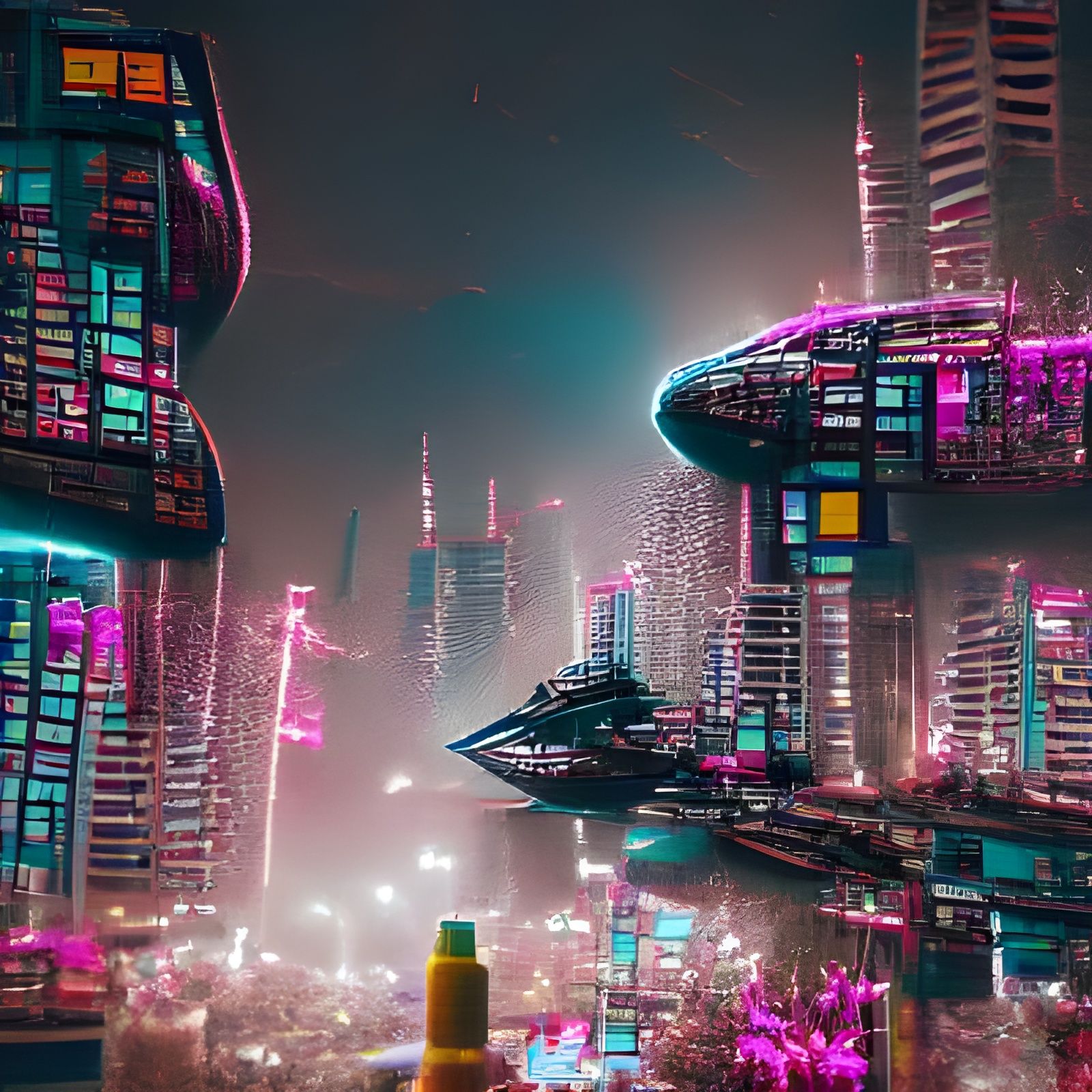 Cyberpunk Cityscape in 8K Resolution