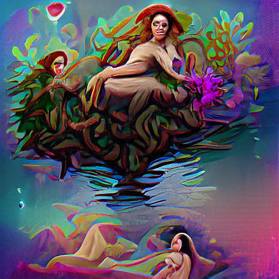 Venus in Floating Forest: Renaissance Psychedelic Art