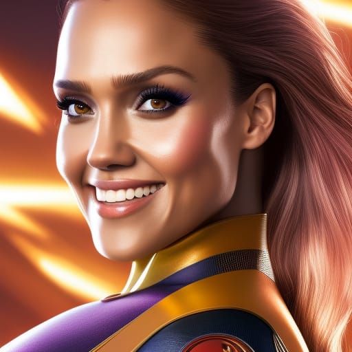 Jean Grey Portrait in Hyperrealistic Digital Art