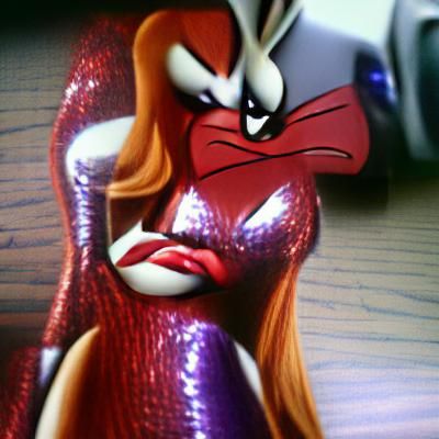 Angry Jessica Rabbit Character Portrait