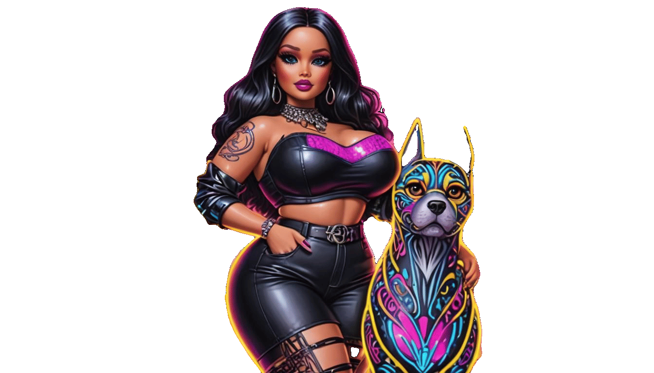 Plus-Size Bratz Doll in Cyber Gothic Style