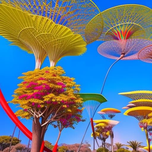 Photorealistic Fractal Funfair Concept Art