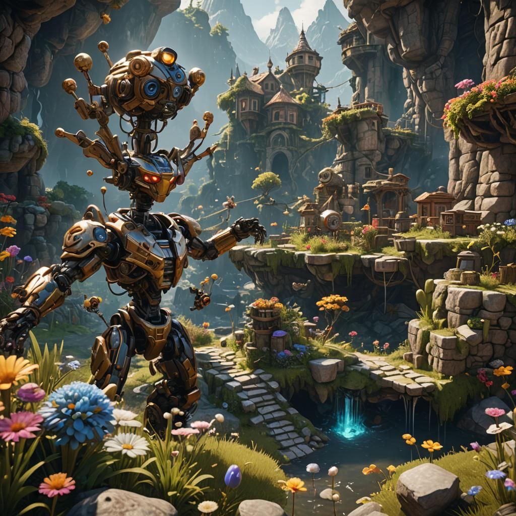 Epic 3D Render of Chipollino in Game Style