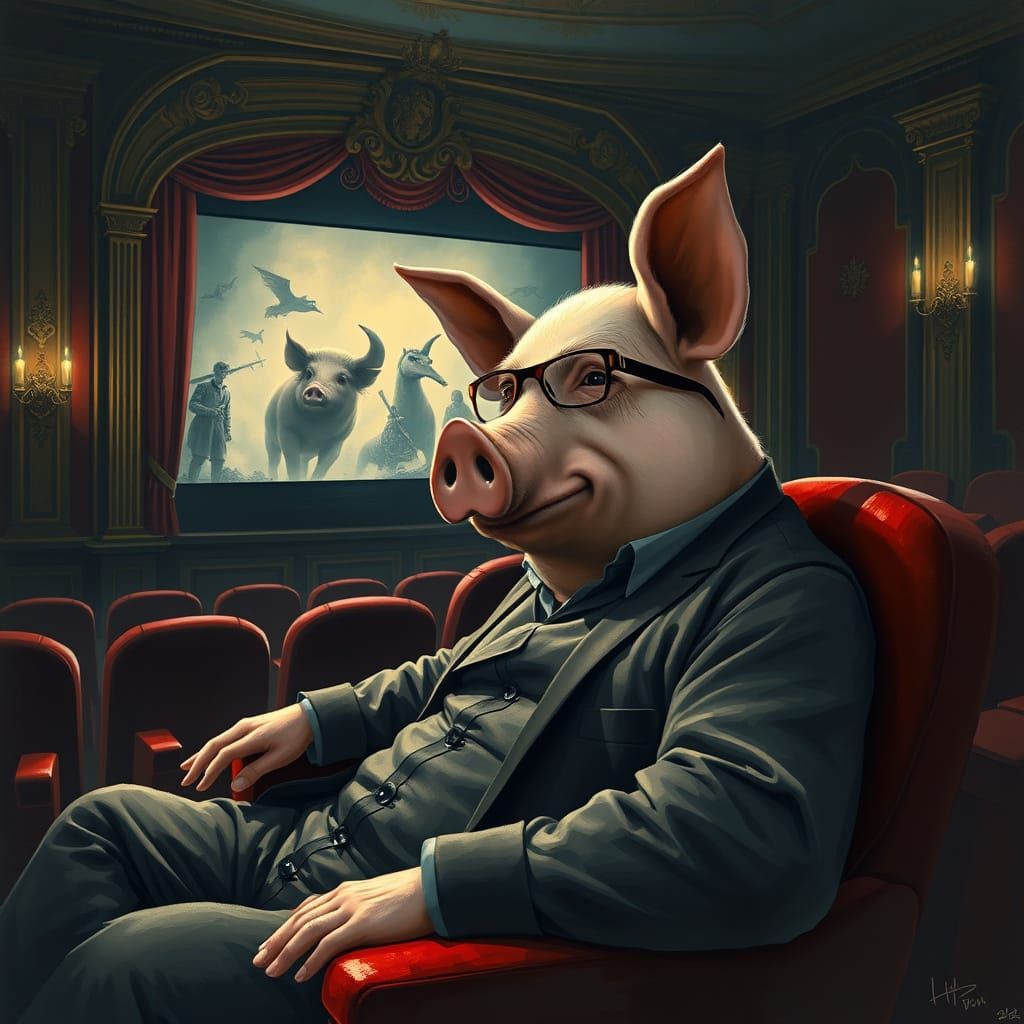 The Film Critic in a Haunting Movie Theatre Scene