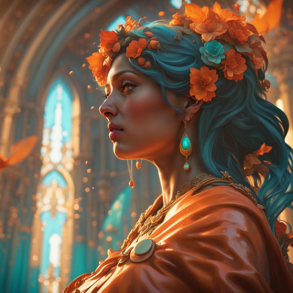 Hyperrealistic Apple as Human Concept Art